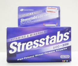 Stresstabs 600+ Zinc 30tab สเตร็สแทปส์ 600+สังกะสี