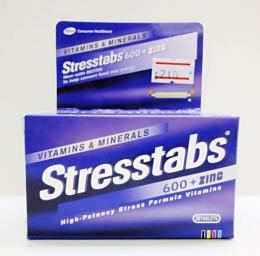 Stresstabs 600+ Zinc 60tab สเตร็สแทปส์ 600+สังกะสี